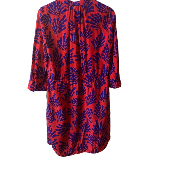 DVF Diane von Furstenberg Poppy Floral Print Silk FREYA Shirt Dress.Sz4 - Picture 4 of 5